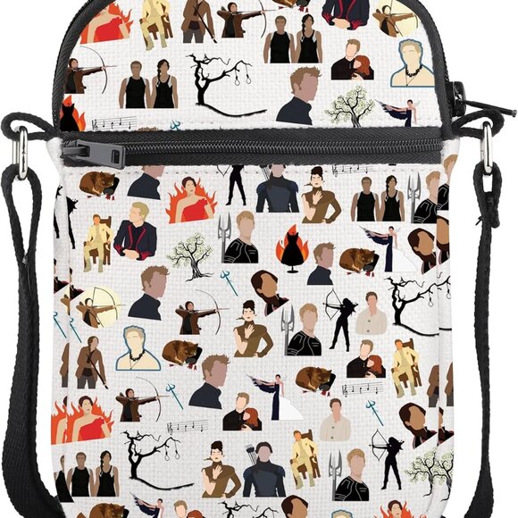 Trendy Game-Inspired Crossbody Bag with Water-Resistant Canvas and 3 Pockets - Picture 8 of 8